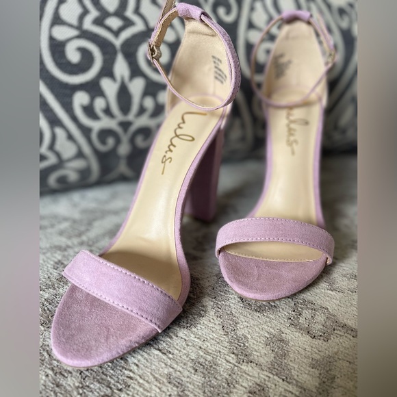 Lulus Taylor Dusty Lilac Suede Ankle Strap Heels - Picture 7 of 7
